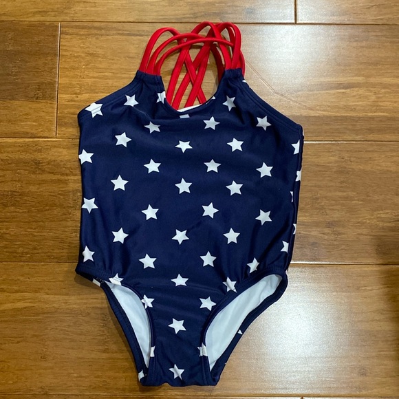 The children play Fourth of July swimsuit - Picture 1 of 2